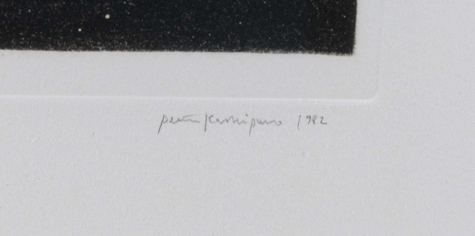 Pentti Kaskipuro, aquatint and drypoint, signed and dated 1982, marked provtryck 5.
