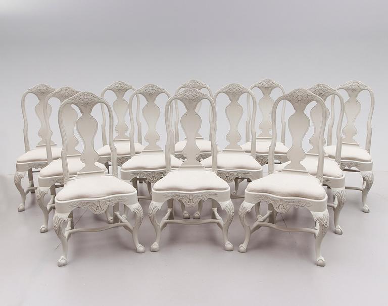 STOLAR, 12 st, barockstil, 1900-talets mitt.