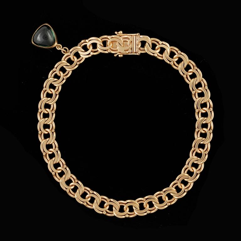 ARMBAND, 18k guld. Bengt Hallberg, Köping, 1964. Vikt 18,9g.