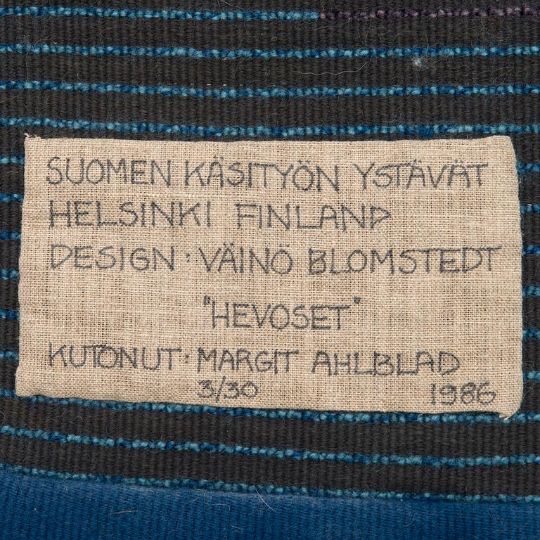VÄINÖ BLOMSTEDT, rya, Finska handarbetets vänner. Ca 240x133 cm.