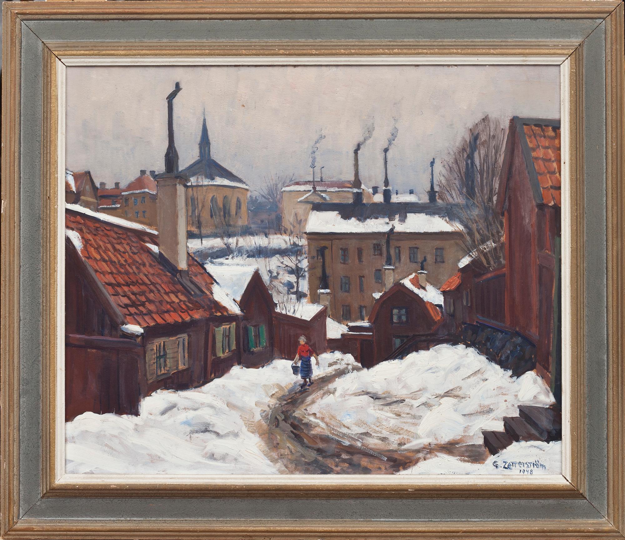 GUNNAR ZETTERSTRÖM, olja på pannå, signerad och daterad 1948.