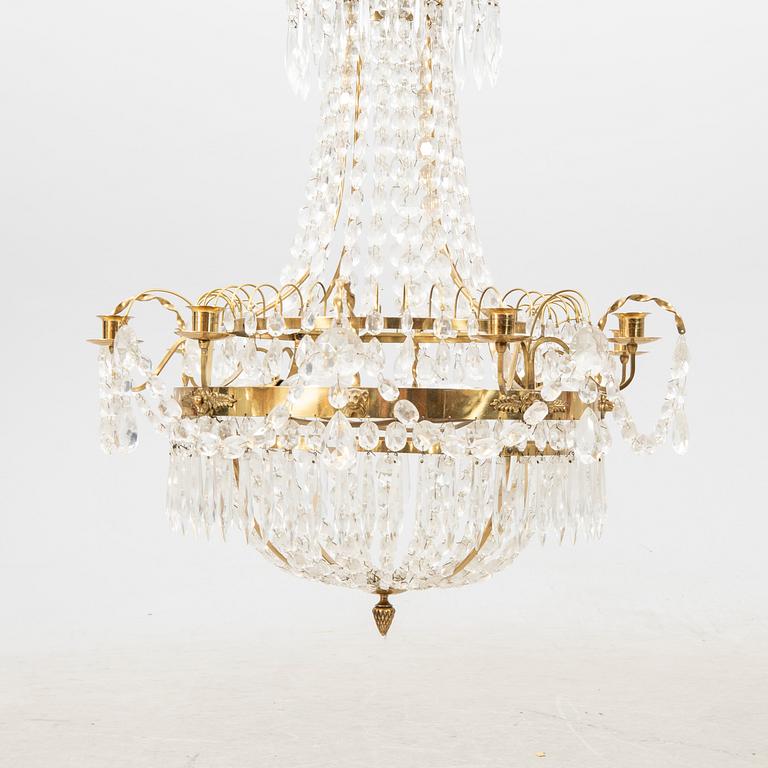 An Empire style chandelier 20th century.