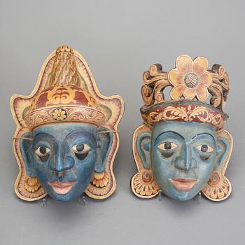 MASKER, ett par, Sri Lanka, 1900-talets slut.