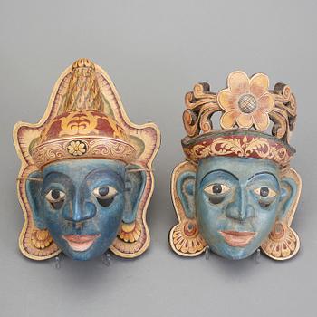 MASKER, ett par, Sri Lanka, 1900-talets slut.