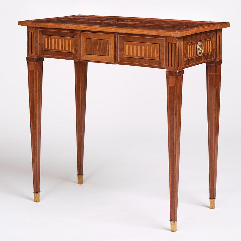 A Gustavian marquetry and gilt brass-mounted table by Georg Haupt (master 1770-1784).