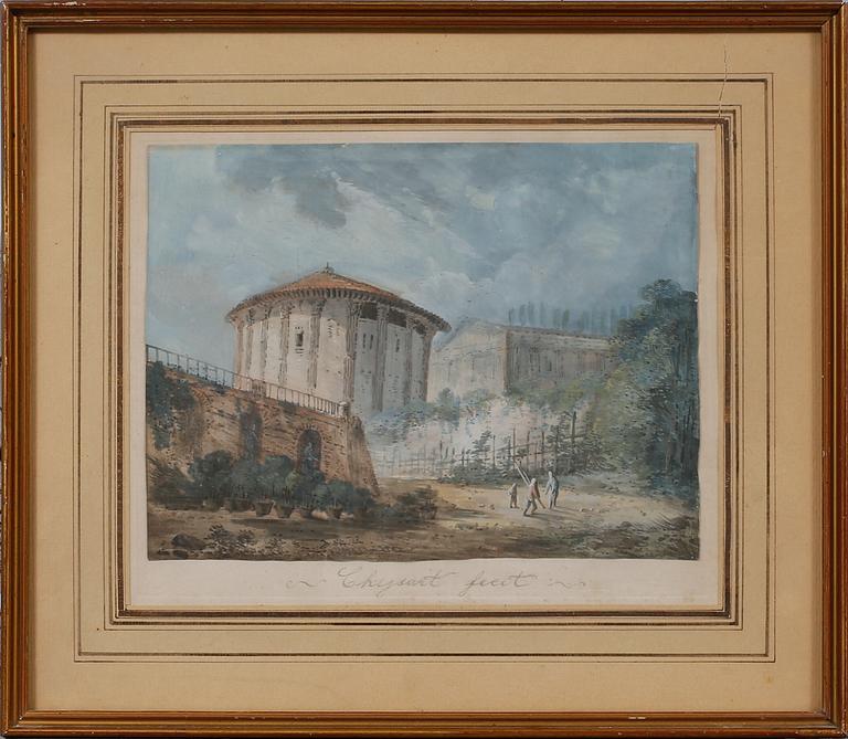 OKÄND KONSTNÄR, gouache, osignerad, 1800-tal.