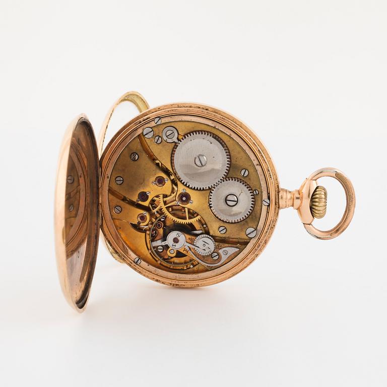 POCKET WATCH, case marked "JW", 50 mm.