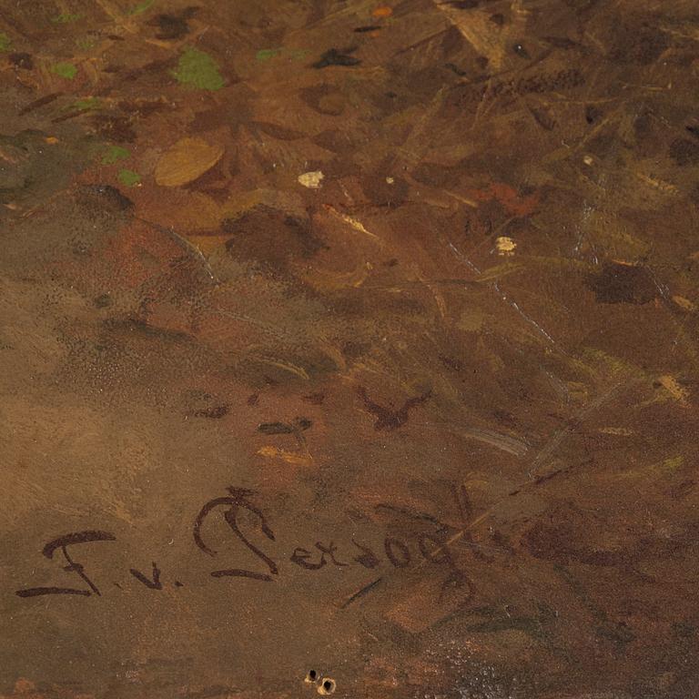 FRANZ VON PERSOGLIA, olja på förstärkt pannå, signerad.