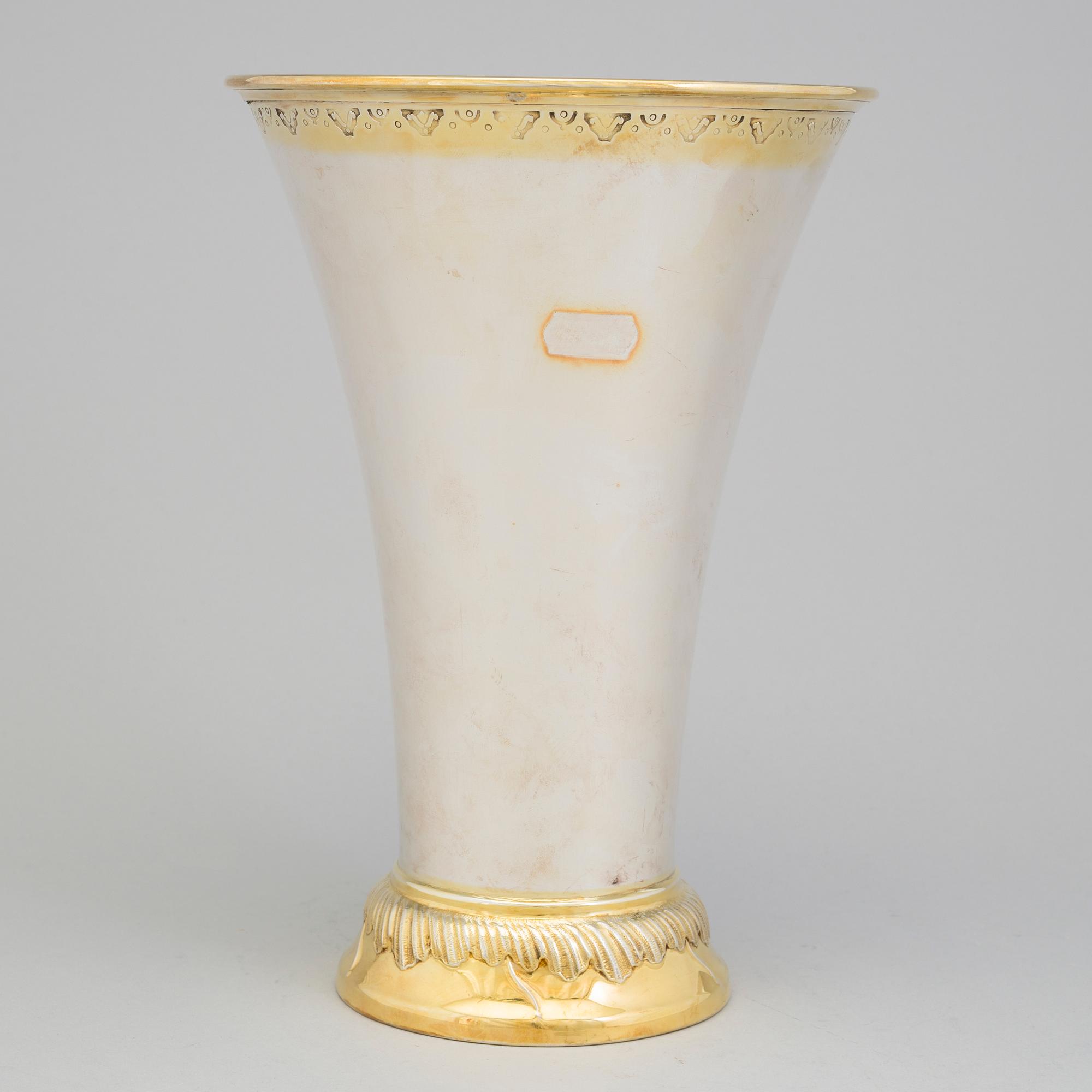 CG HALLBERG, bägare, silver, Stockholm, 1925.