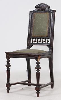 STOLAR, 6 st, nyrenässans, 1800/1900-tal.