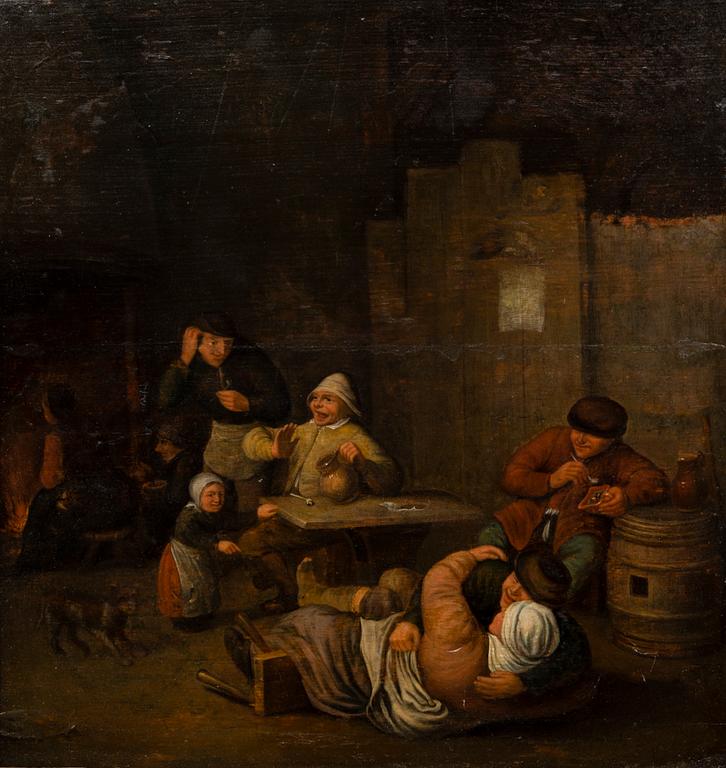 UNKNOWN ARTIST, FLEMISH SCHOOL, TAVERN INTERIOR, 17th/18th CENTURY.