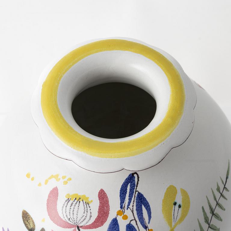 Stig Lindberg, an earthenware vase, Gustavsberg, Sweden.