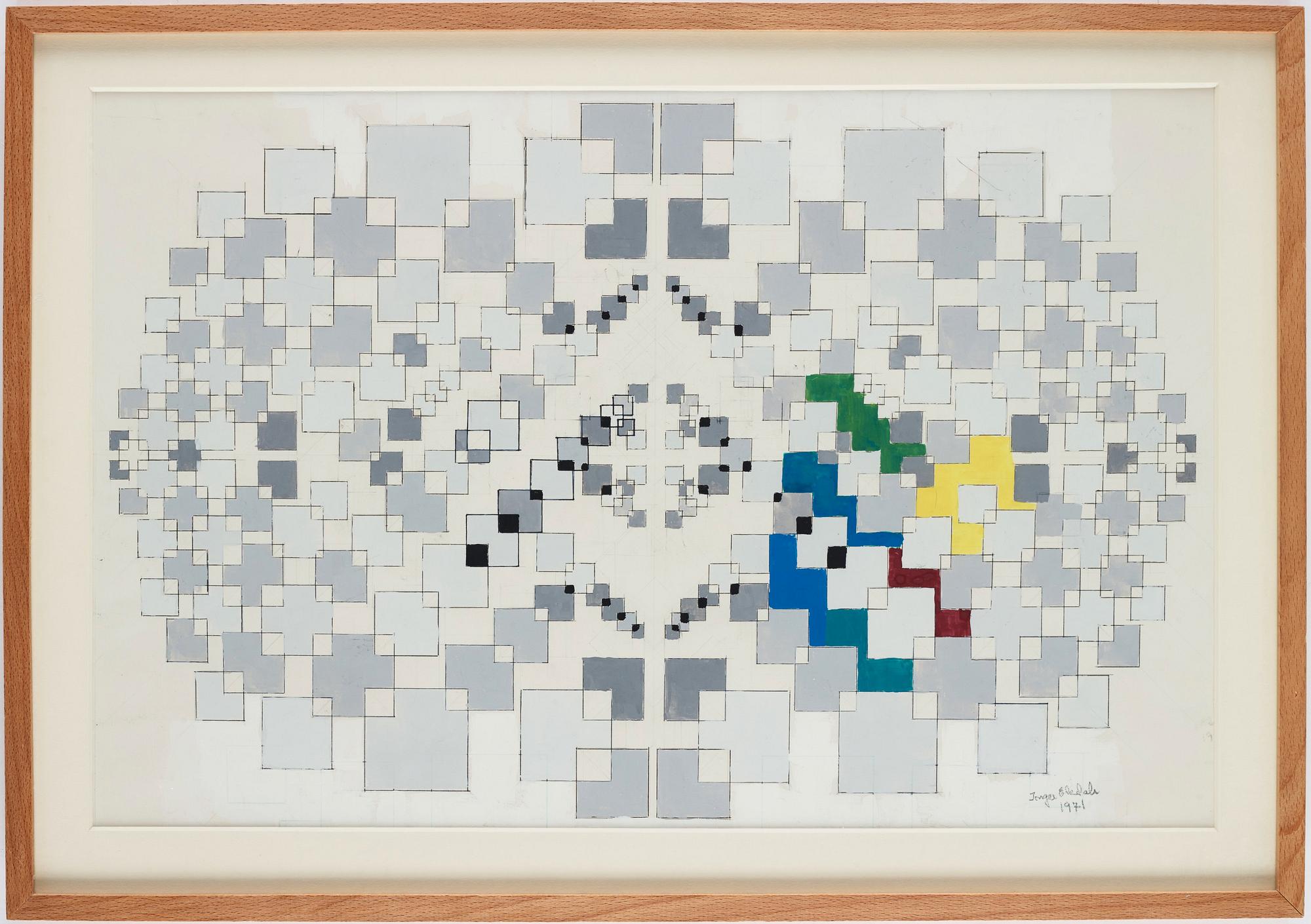 INGER EKDAHL, gouache på papper, signerad och daterad 1971.