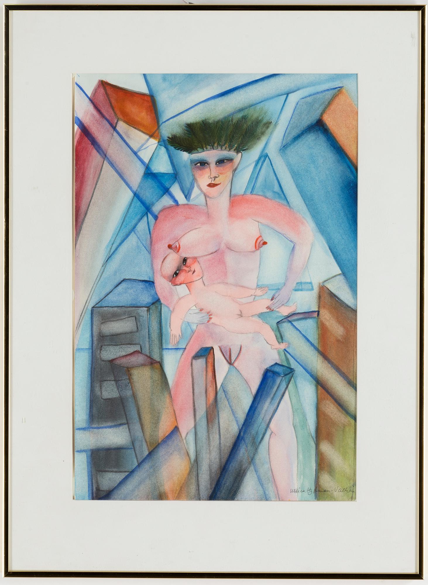 Ulrica Hydman-Vallien, watercolour, signed.