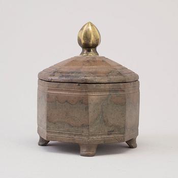 An 19th century stone butter box.