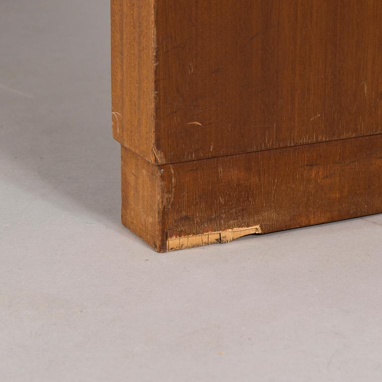 A mid 20th century conference table / dinner table marked Paul Boman.