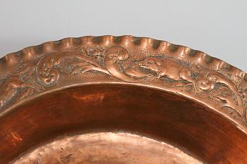 SKÅLFAT/DOPFAT, koppar, 1600-/1700-tal.