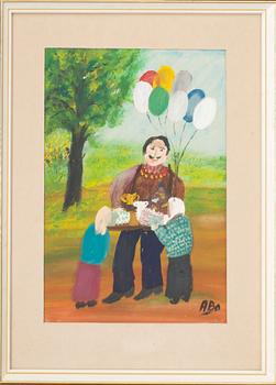 AXEL BENGTSSON, gouache, monogramsignerad.