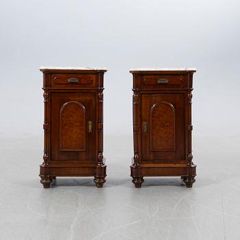 Nightstands, a pair, first half of the 20th century.