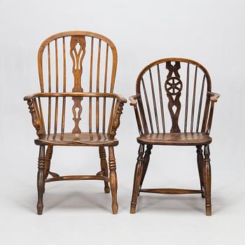 Four 'Windsor-chairs turn of 20th century.