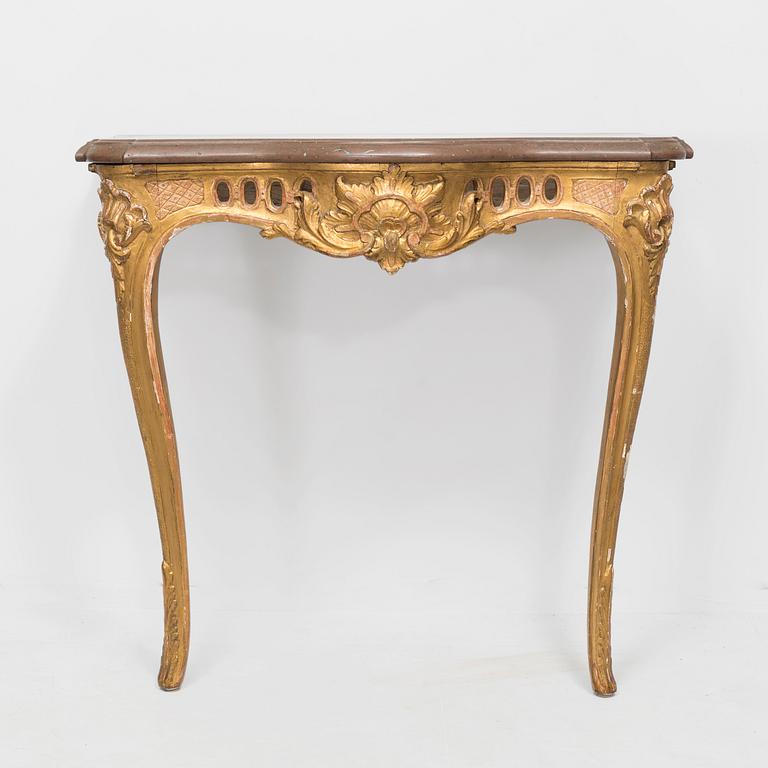 A rococo style console table,