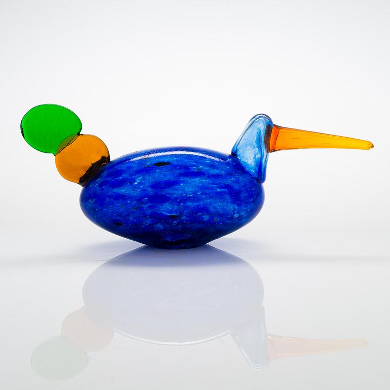 Oiva Toikka, A 'Kiikkuri' bird signed Oiva Toikka Nuutajärvi Notsjö.