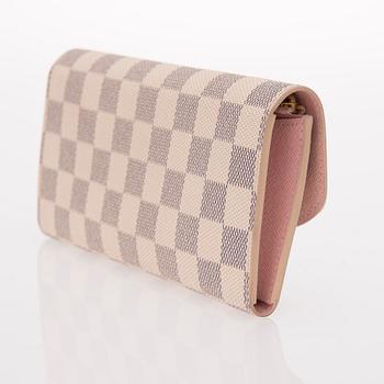 A LOUIS VUITTON WALLET,  "Emilie Damier Azur".