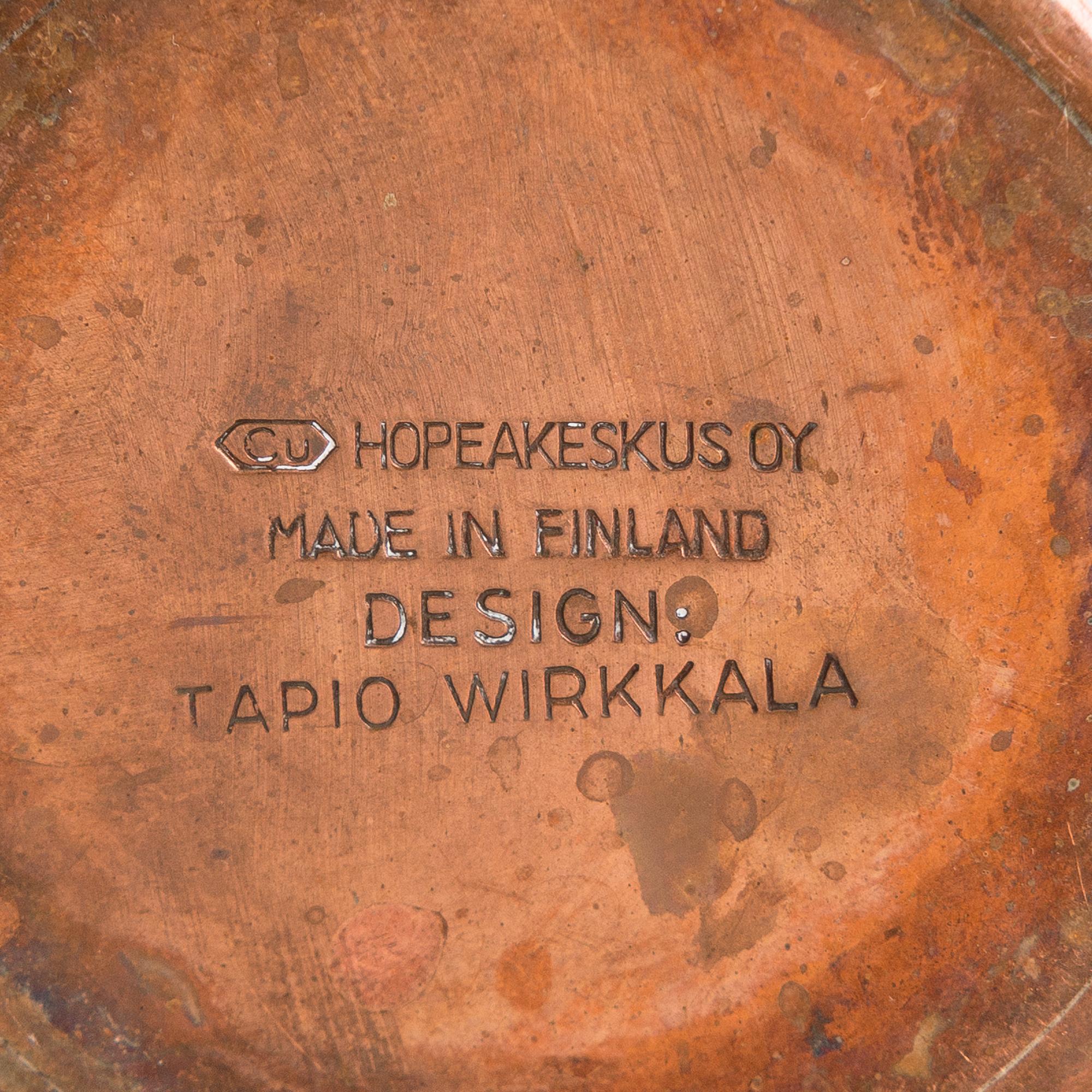 TAPIO WIRKKALA, KAFFESERVIS, 4 delar, koppar och teak, TW 163/164, Kultakeskus, 1960-70-tal. Formgiven 1961.
