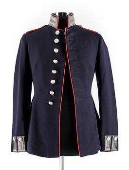 OFFICERSUNIFORM, 2 delar, kapten, Sverige omkr 1800/1900.