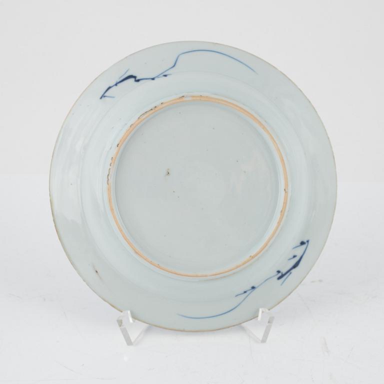 A set of eight blue and white dishes, Qing dynasty, 18th Century.