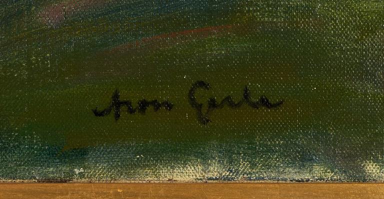 Aron Gerle, olja på duk, signerad.