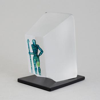 BERTIL VALLIEN,  "Viewpoints / Doorway, sculpture, glas, signed. Limited ed.