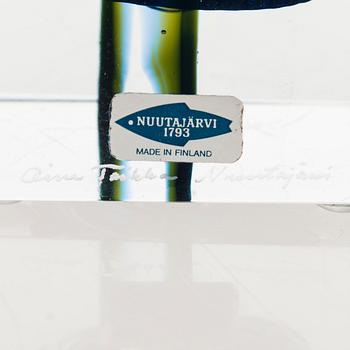 OIVA TOIKKA,  An annual glass cube, signed Oiva Toikka Nuutajärvi, Sampo-Yhtiöt.