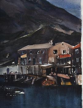 Lars Lerin, "Lofoten - morning".
