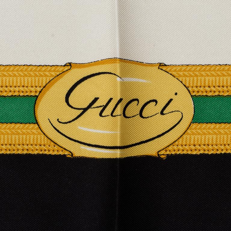 GUCCI & GIVENCHY, two silk scarves.