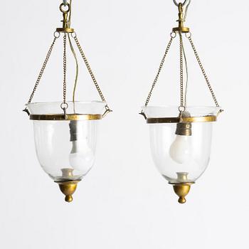 A pair of ceiling lanterns, early 20th century.