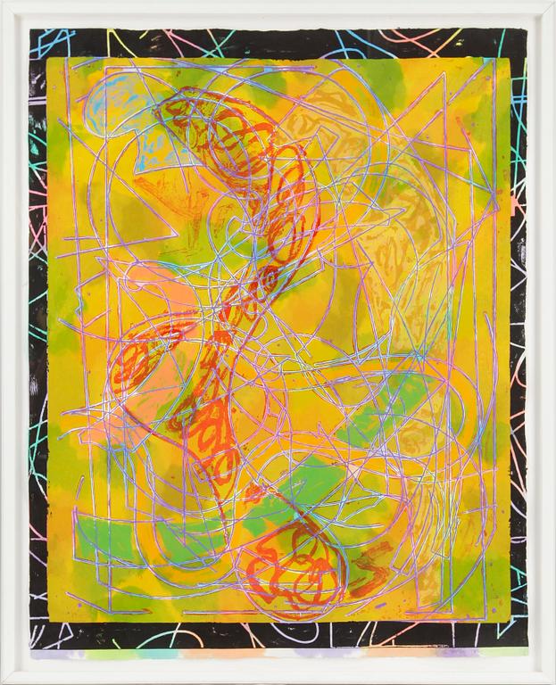 FRANK STELLA, Reliefpräglat färgträsnitt, 1985, signerat och numrerat 30/30.