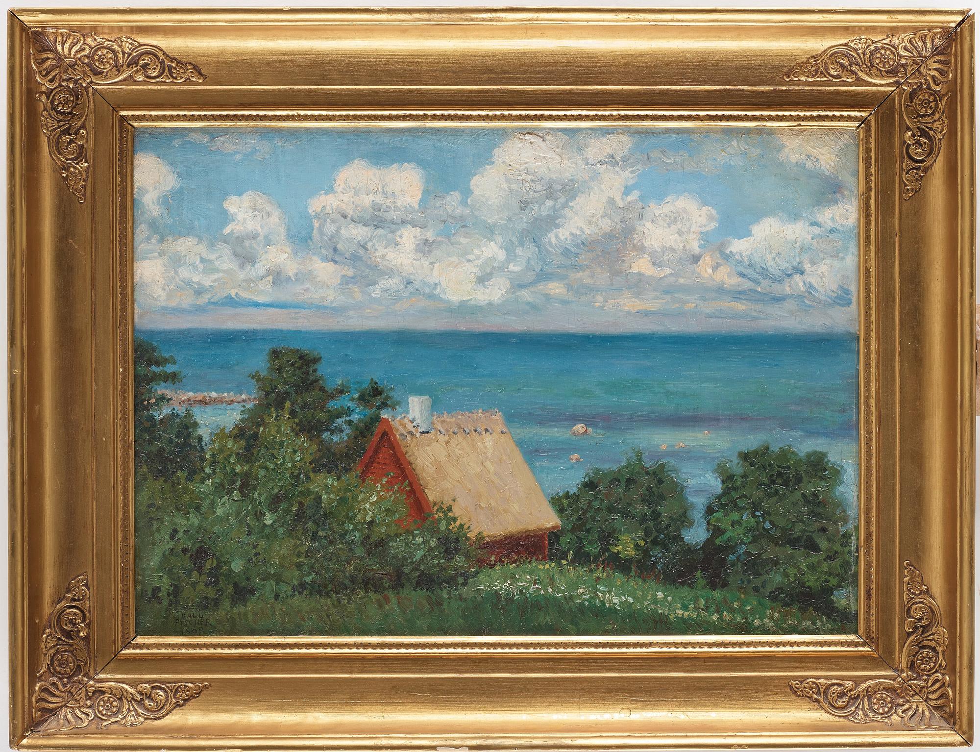 PAUL FISCHER, olja på duk, signerad Paul Fischer och daterad 1909.