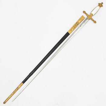 A Swedish small-sword, 19th Century, with scabbard.