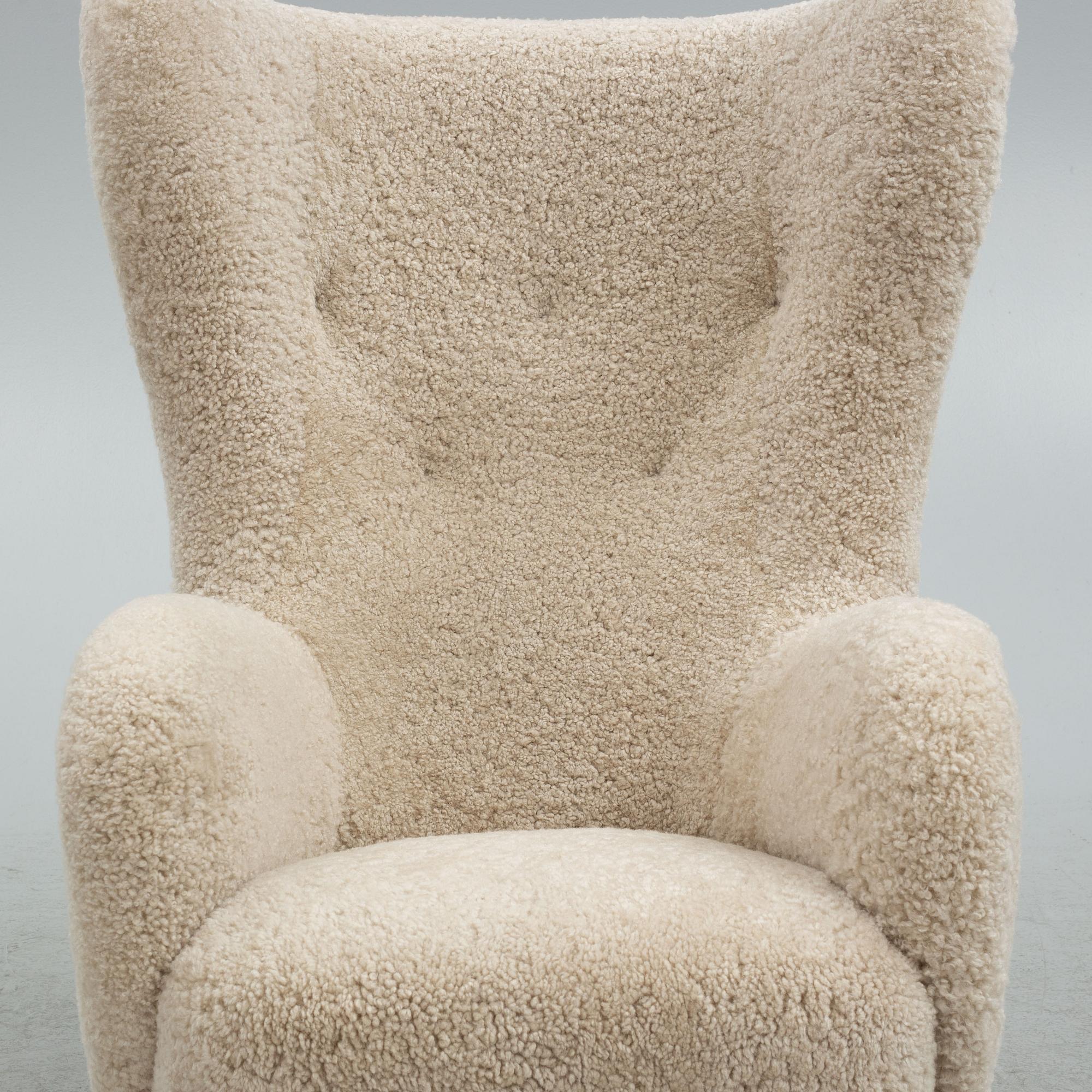 Mogens Lassen, attributed to, armchair, Denmark, 1940's.