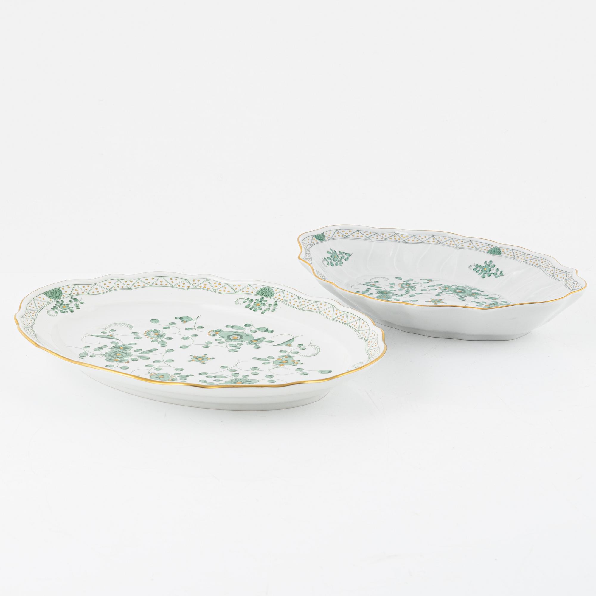 Meissen, mat-och kaffeservis, 59 delar, "Indische Malerei Grün", Tyskland.