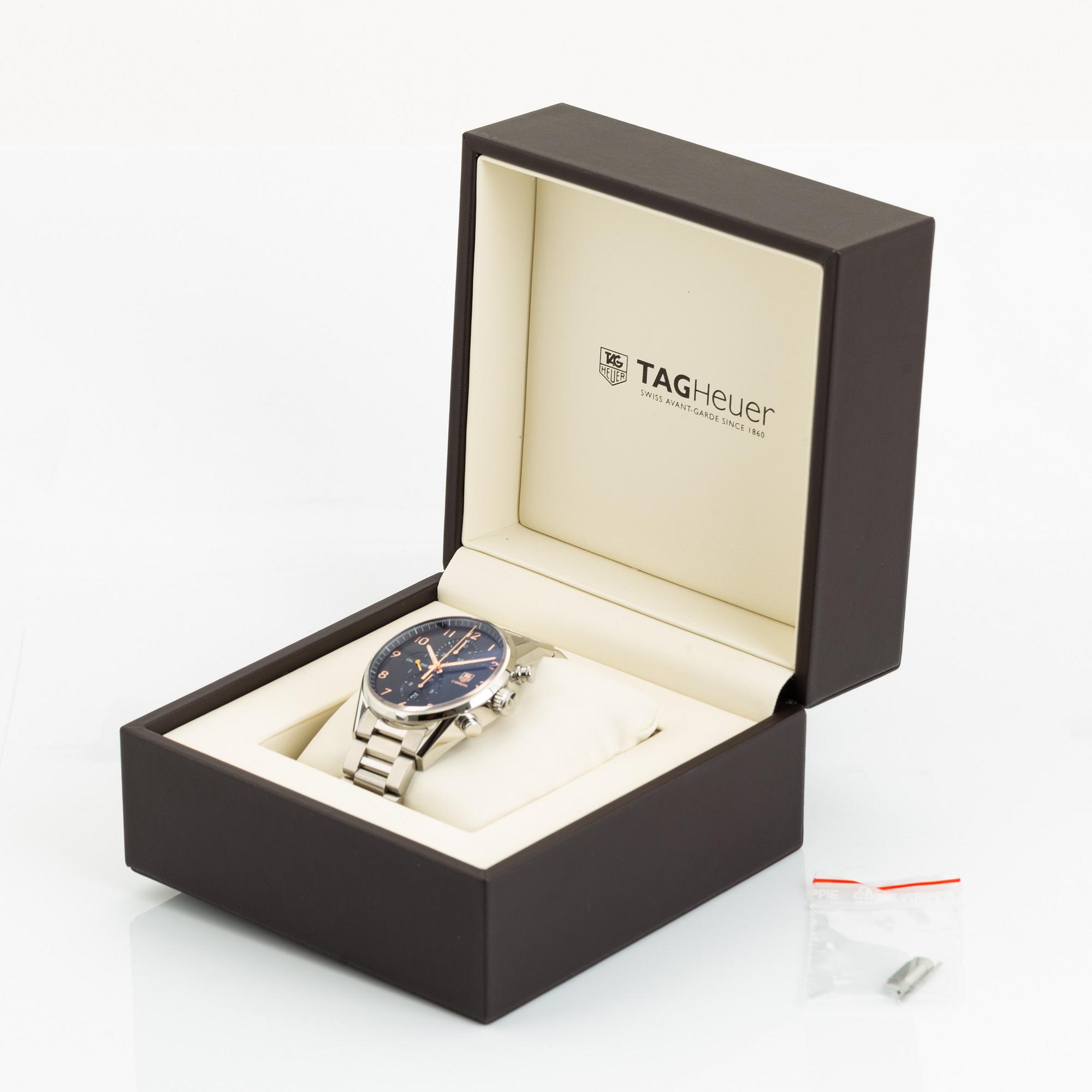 Tag Heuer, Carrera, wristwatch, chronograph, 43 mm.