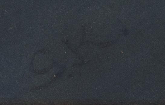 A 19th century monogram signed pastel, unknown artist.