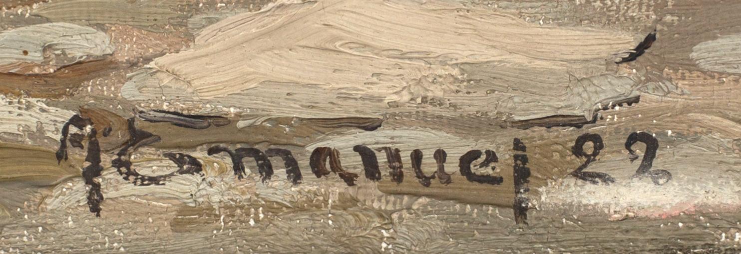 ANUND EMANUEL, oil on canvas, signed -22.