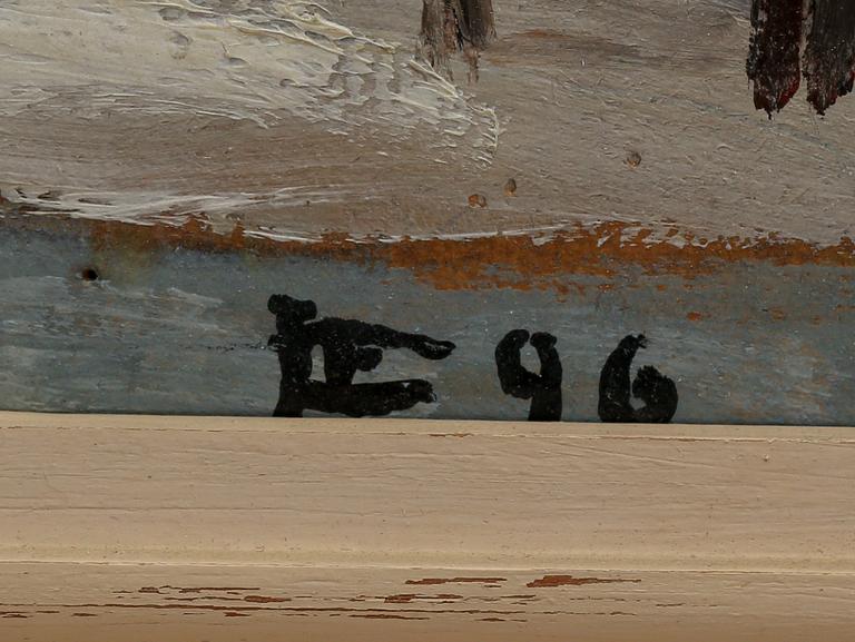 JOSEF EKBERG, olja på pannå, monogramsignerad och daterad 96.