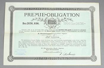 AKTIEBREV 4 st SAMT OBLIGATION, Ryssland och Sverige, 1893-1914.