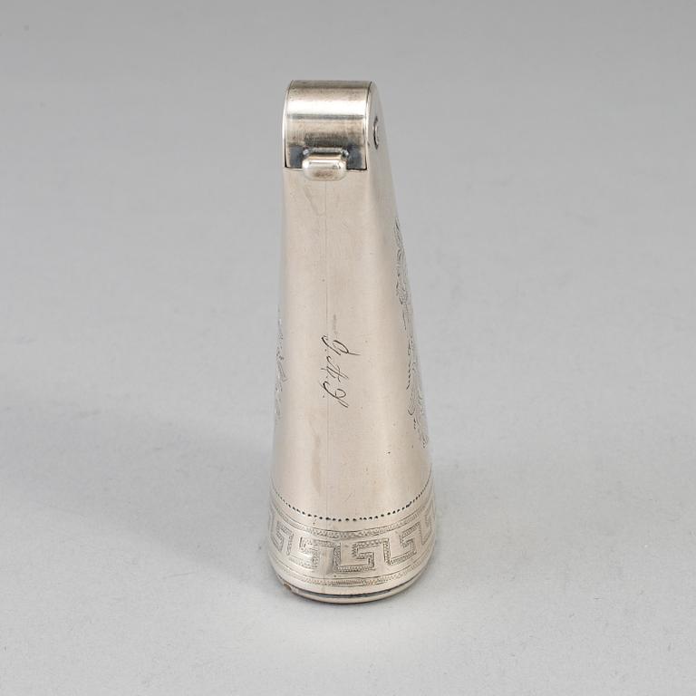 A Swedish 19th century parcel-gilt silver snuff-box, mark of Lars Sundstrom, Ostersund 1883.