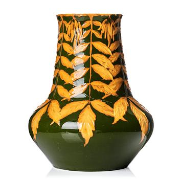 Gunnar G:son Wennerberg, two ceramic Art Nouveau vases, Gustavsberg, Sweden, one dated 1907.