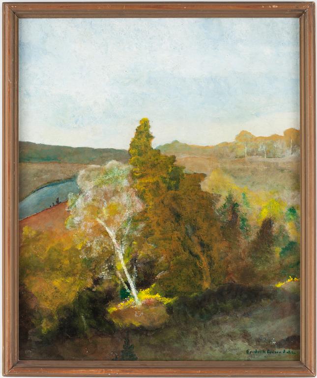 FREDRIK FRISENDAHL, olja på pannå, signerad.