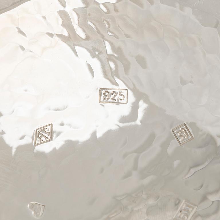 A sterling silver and enamel bowl, maker's mark of A. Tillander, Helsinki 2005.